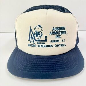 Auburn Armature Inc. Navy and White Trucker Hat